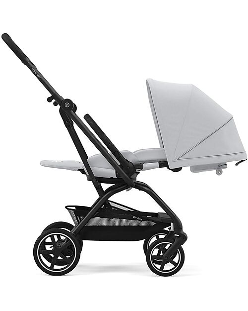 Cybex Eezy S Twist+ 2 Stroller - Fog Grey - Black Frame - 360° Rotating Seat Pushchairs