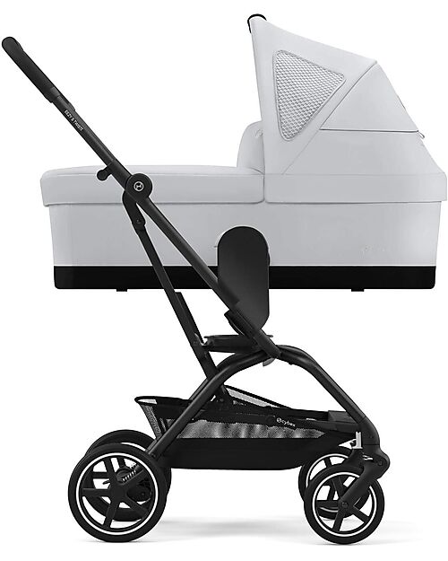 Cybex Eezy S Twist+ 2 Stroller - Fog Grey - Black Frame - 360° Rotating Seat Pushchairs