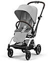 Cybex Eezy S Twist+ 2 Stroller - Fog Grey - Silver Frame - 360° Rotating Seat Pushchairs