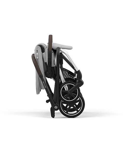 Cybex Eezy S Twist+ 2 Stroller - Fog Grey - Silver Frame - 360° Rotating Seat Pushchairs