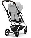 Cybex Eezy S Twist+ 2 Stroller - Fog Grey - Silver Frame - 360° Rotating Seat Pushchairs