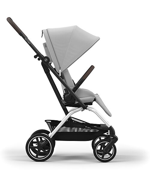 Cybex Eezy S Twist+ 2 Stroller - Fog Grey - Silver Frame - 360° Rotating Seat Pushchairs