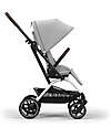 Cybex Eezy S Twist+ 2 Stroller - Fog Grey - Silver Frame - 360° Rotating Seat Pushchairs