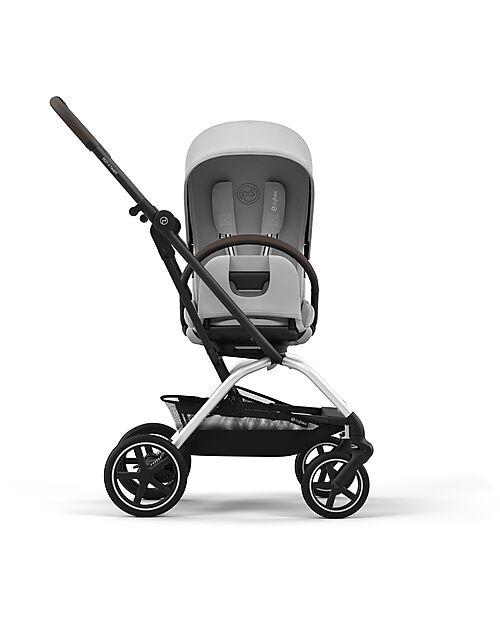 Cybex Eezy S Twist+ 2 Stroller - Fog Grey - Silver Frame - 360° Rotating Seat Pushchairs
