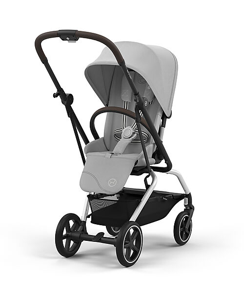 Cybex Eezy S Twist+ 2 Stroller - Fog Grey - Silver Frame - 360° Rotating Seat Pushchairs