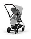 Cybex Eezy S Twist+ 2 Stroller - Fog Grey - Silver Frame - 360° Rotating Seat Pushchairs