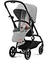 Cybex Eezy S Twist+ 2 Stroller - Lava Grey/Mid Grey - 360° Rotating Seat - from Birth Lights Strollers
