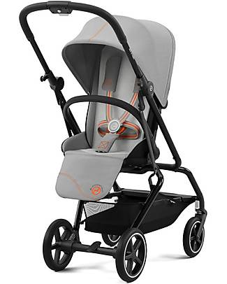 Cybex Eezy S Twist+ 2 Stroller - Lava Grey/Mid Grey - 360° Rotating Seat - from Birth Lights Strollers