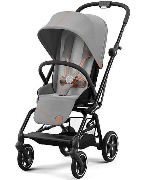 Cybex Eezy S Twist+ 2 Stroller - Lava Grey/Mid Grey - 360° Rotating Seat - from Birth Lights Strollers