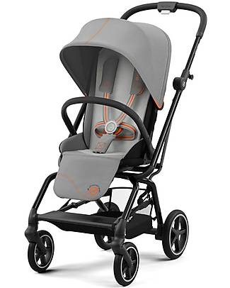 Cybex Eezy S Twist+ 2 Stroller - Lava Grey/Mid Grey - 360° Rotating Seat - from Birth Lights Strollers