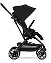 Cybex Eezy S Twist + 2 Stroller - Magic Black - Black Frame - 360° Rotating Seat Lights Strollers