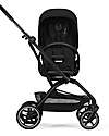 Cybex Eezy S Twist + 2 Stroller - Magic Black - Black Frame - 360° Rotating Seat Lights Strollers