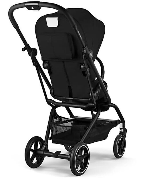 Cybex Eezy S Twist + 2 Stroller - Magic Black - Black Frame - 360° Rotating Seat Lights Strollers