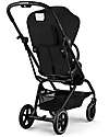 Cybex Eezy S Twist + 2 Stroller - Magic Black - Black Frame - 360° Rotating Seat Lights Strollers