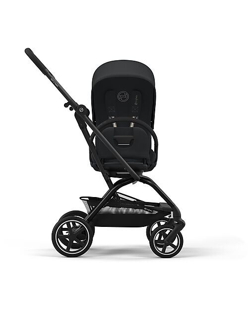 Cybex Eezy S Twist+ 2 Stroller - Magic Black - Black Frame - 360° Rotating Seat Pushchairs