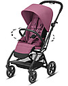 Cybex Eezy S Twist+ 2 stroller - Magnolia Pink - 360° Rotating Seat Lights Strollers