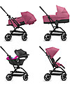 Cybex Eezy S Twist+ 2 stroller - Magnolia Pink - 360° Rotating Seat Lights Strollers
