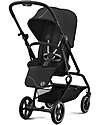 Cybex Eezy S Twist+ 2 Stroller - Moon Black/Black - 360° Rotating Seat - from Birth Lights Strollers