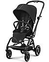 Cybex Eezy S Twist+ 2 Stroller - Moon Black/Black - 360° Rotating Seat - from Birth Lights Strollers