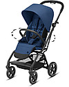 Cybex Eezy S Twist+ 2 stroller - Navy Blue - 360° Rotating Seat Lights Strollers