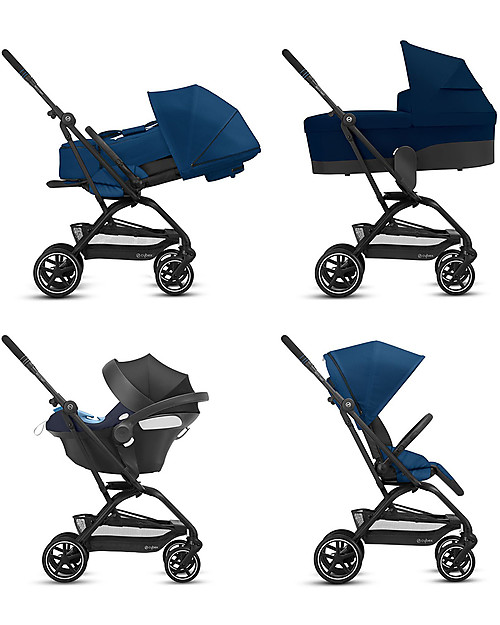 Cybex Eezy S Twist+ 2 stroller - Navy Blue - 360° Rotating Seat Lights Strollers