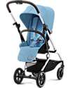 Cybex Eezy S Twist+ 2 Stroller - Plus Version - Beach Blue/Turquoise - 360° Rotating Seat - from Birth Lights Strollers