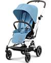 Cybex Eezy S Twist+ 2 Stroller - Plus Version - Beach Blue/Turquoise - 360° Rotating Seat - from Birth Lights Strollers