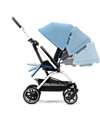 Cybex Eezy S Twist+ 2 Stroller - Plus Version - Beach Blue/Turquoise - 360° Rotating Seat - from Birth Lights Strollers