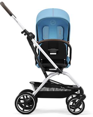Cybex Eezy S Twist+ 2 Stroller - Plus Version - Beach Blue/Turquoise - 360° Rotating Seat - from Birth Lights Strollers