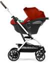 Cybex Eezy S Twist+ 2 Stroller - Plus Version - Hibiscus Red/Red - 360° Rotating Seat - from Birth Lights Strollers