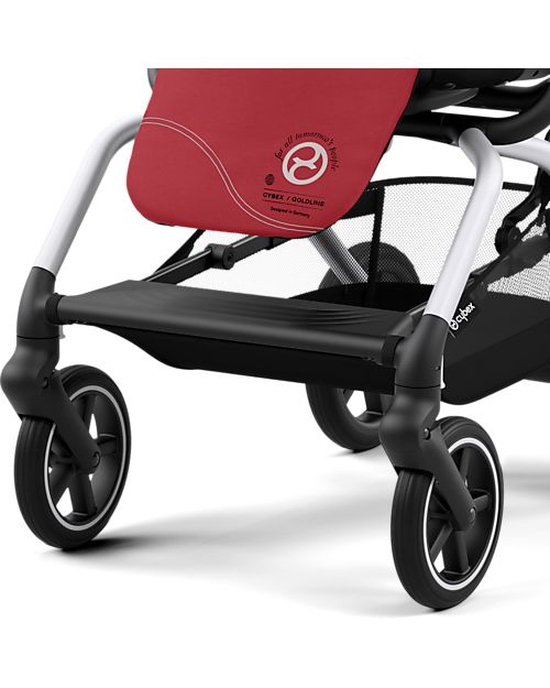 Cybex Eezy S Twist+ 2 Stroller - Plus Version - Hibiscus Red/Red - 360° Rotating Seat - from Birth Lights Strollers