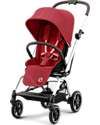 Cybex Eezy S Twist+ 2 Stroller - Plus Version - Hibiscus Red/Red - 360° Rotating Seat - from Birth Lights Strollers