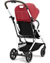 Cybex Eezy S Twist+ 2 Stroller - Plus Version - Hibiscus Red/Red - 360° Rotating Seat - from Birth Lights Strollers