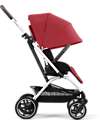 Cybex Eezy S Twist+ 2 Stroller - Plus Version - Hibiscus Red/Red - 360° Rotating Seat - from Birth Lights Strollers