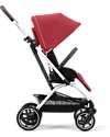 Cybex Eezy S Twist+ 2 Stroller - Plus Version - Hibiscus Red/Red - 360° Rotating Seat - from Birth Lights Strollers