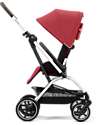Cybex Eezy S Twist+ 2 Stroller - Plus Version - Hibiscus Red/Red - 360° Rotating Seat - from Birth Lights Strollers