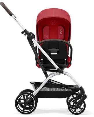 Cybex Eezy S Twist+ 2 Stroller - Plus Version - Hibiscus Red/Red - 360° Rotating Seat - from Birth Lights Strollers