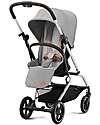 Cybex Eezy S Twist+ 2 Stroller - Plus Version - Lava Grey/Mid Grey - 360° Rotating Seat - from Birth Lights Strollers