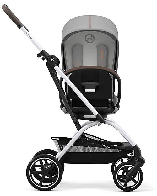 Cybex Eezy S Twist+ 2 Stroller - Plus Version - Lava Grey/Mid Grey - 360° Rotating Seat - from Birth Lights Strollers