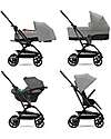 Cybex Eezy S Twist+ 2 Stroller - Plus Version - Lava Grey/Mid Grey - 360° Rotating Seat - from Birth Lights Strollers