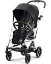 Cybex Eezy S Twist+ 2 Stroller - Plus Version - Moon Black/Black - 360° Rotating Seat - from Birth Lights Strollers