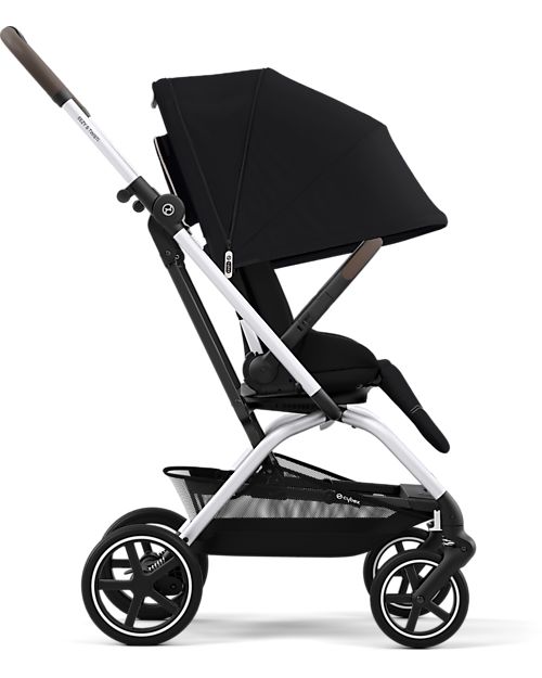 Cybex Eezy S Twist+ 2 Stroller - Plus Version - Moon Black/Black - 360° Rotating Seat - from Birth Lights Strollers