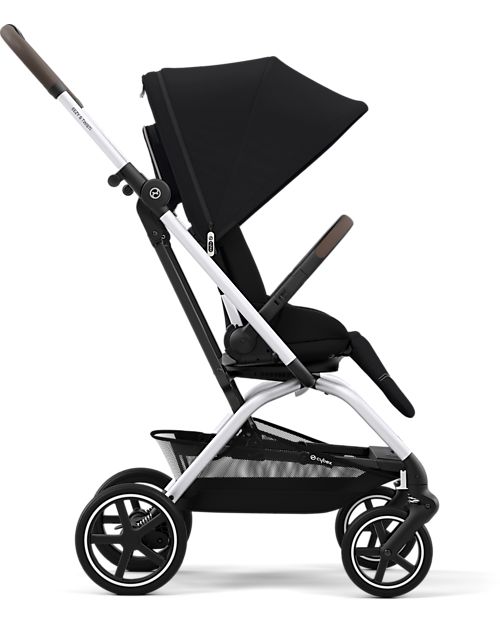 Cybex Eezy S Twist+ 2 Stroller - Plus Version - Moon Black/Black - 360° Rotating Seat - from Birth Lights Strollers