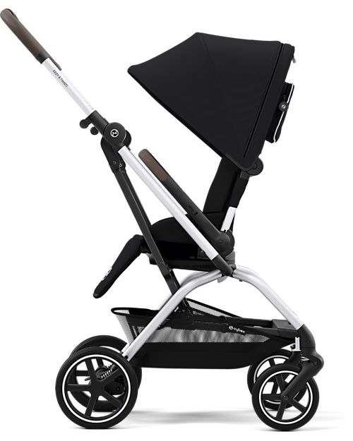 Cybex Eezy S Twist+ 2 Stroller - Plus Version - Moon Black/Black - 360° Rotating Seat - from Birth Lights Strollers