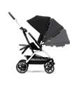 Cybex Eezy S Twist+ 2 Stroller - Plus Version - Moon Black/Black - 360° Rotating Seat - from Birth Lights Strollers