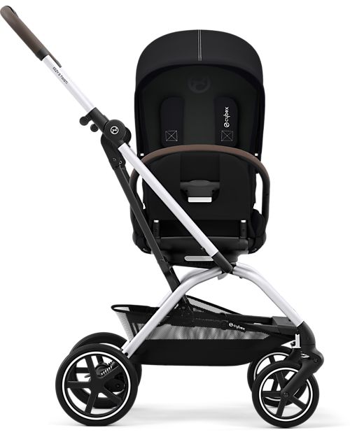 Cybex Eezy S Twist+ 2 Stroller - Plus Version - Moon Black/Black - 360° Rotating Seat - from Birth Lights Strollers