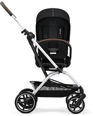 Cybex Eezy S Twist+ 2 Stroller - Plus Version - Moon Black/Black - 360° Rotating Seat - from Birth Lights Strollers
