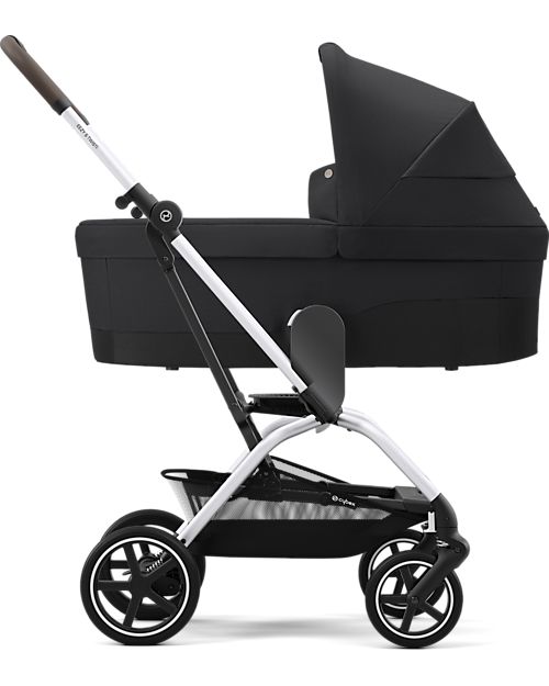 Cybex Eezy S Twist+ 2 Stroller - Plus Version - Moon Black/Black - 360° Rotating Seat - from Birth Lights Strollers