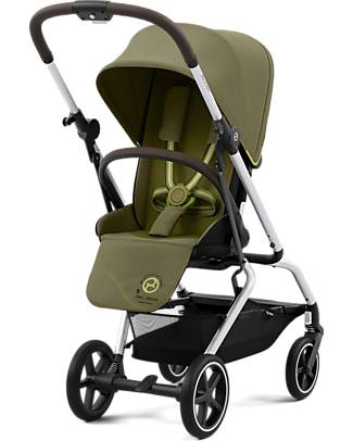 Cybex Eezy S Twist+ 2 Stroller - Plus Version - Nature Green/Green - 360° Rotating Seat - from Birth Lights Strollers