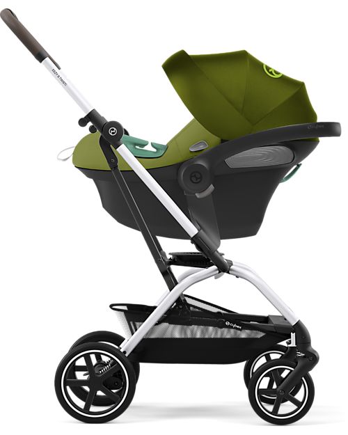 Cybex Eezy S Twist+ 2 Stroller - Plus Version - Nature Green/Green - 360° Rotating Seat - from Birth Lights Strollers